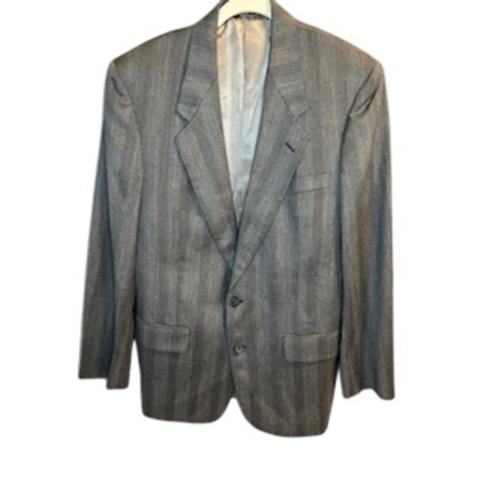 DiMitri Mens Grey stripe Wool Suit Jacket Blazer‎ 39R suit set